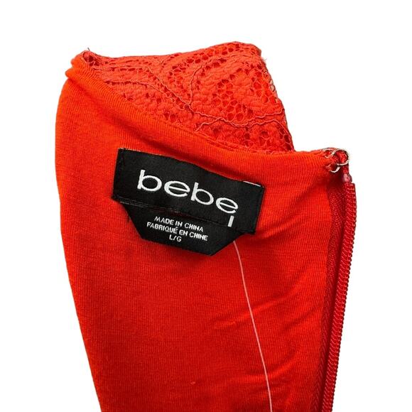 NWT!! "BEBE",Daniela,Red Lace,Midi dress,Sexy, Sleeveless, MSRP 129.00,Summer - Picture 7 of 13